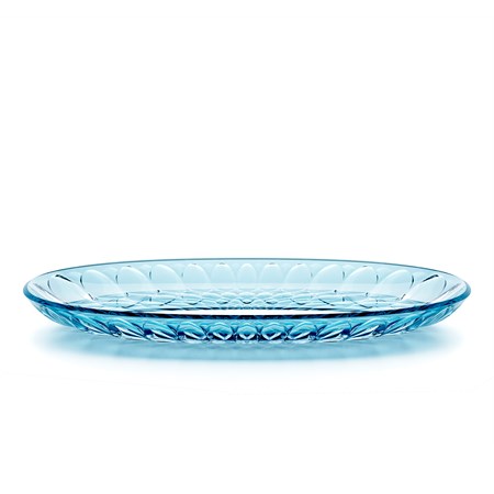 vassoio ovale piccolo vanity azzurro mare